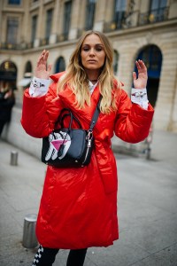 Street style at Paris Haute Couture Week Spring 2022.