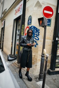 Street style at Paris Haute Couture Week Spring 2022.