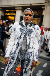 Street style at Paris Haute Couture Week Spring 2022.