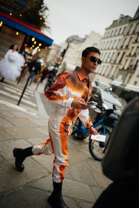 Street style at Paris Haute Couture Week Spring 2022.