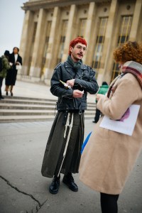 Street style at Paris Haute Couture Week Spring 2022.