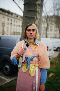 Street style at Paris Haute Couture Week Spring 2022.