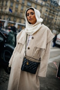 Street style at Paris Haute Couture Week Spring 2022.