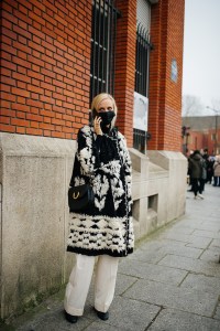 Street style at Paris Haute Couture Week Spring 2022.