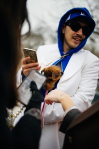 Street style at Paris Haute Couture Week Spring 2022.