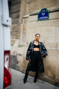 Street style at Paris Haute Couture Week Spring 2022.