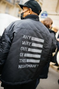 Street style at Paris Haute Couture Week Spring 2022.