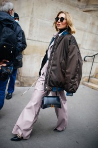 Street style at Paris Haute Couture Week Spring 2022.