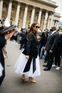 Street style at Paris Haute Couture Week Spring 2022.