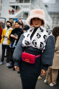 Street style at Paris Haute Couture Week Spring 2022.