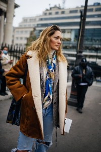 Street style at Paris Haute Couture Week Spring 2022.