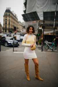 Street style at Paris Haute Couture Week Spring 2022.