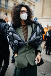 Street style at Paris Haute Couture Week Spring 2022.