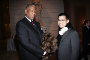 Andre Leon Talley and designer Peter Som attend Vogue's "In Vogue" party at the Metropolitan Museum of Art on October 23, 2006.