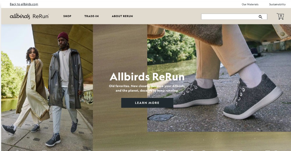 Allbirds ReRun currently lists hundreds of styles