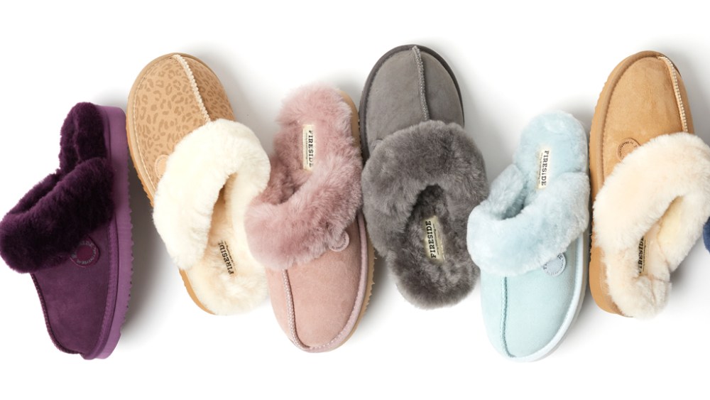 Dearfoams Fireside Collection shearling slippers