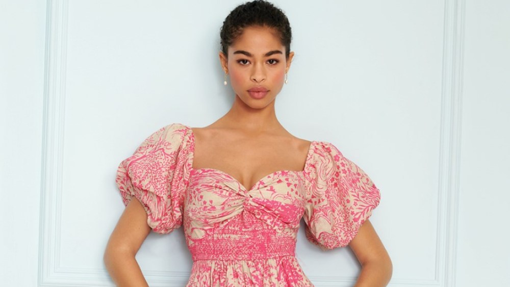 A Hope for Flowers dress by Tracy Reese for the "Bridgerton" pop-up shop.