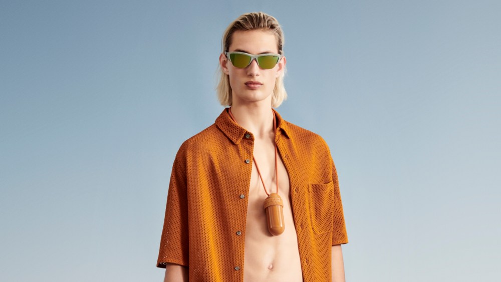 A look from Dior's men's beachwear capsule with Parley for the Oceans.