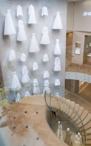 The central staircase at Dior’s 30 Montaigne store.