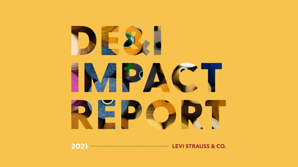 Screenshot of Levi Strauss & Co DE&I Impact Report 2021