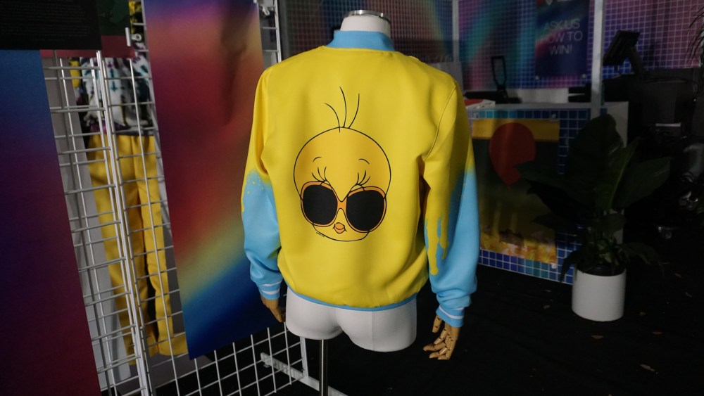 Alan Gonzalez of "Project Runway Redemption" collaborated with CreateMe and Warner Bros. on this Tweety Bird-inspired bomber jacket.