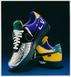 One of Louis Vuitton and Nike’s sneakers designed by Virgil Abloh.