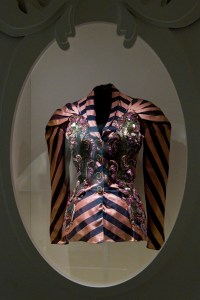 A 1947 Schiaparelli jacket embroidered by Lesage.