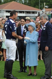 Queen Elizabeth II at the Cartier Queens Cup Polo Tournament in London, England on June 13, 2016.