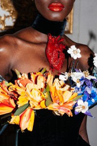 Backstage at Schiaparelli Couture Fall 2022