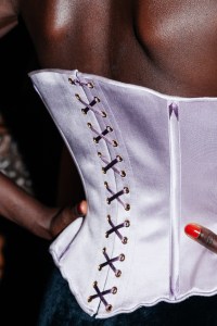 Backstage at Schiaparelli Couture Fall 2022