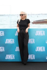 VENICE, ITALY - SEPTEMBER 05: Lady Gaga attends the "Joker: Folie À Deux" photocall during the 81st Venice International Film Festival at Cipriani Hotel on September 05, 2024 in Venice, Italy. (Photo by Vittorio Zunino Celotto/Getty Images)
