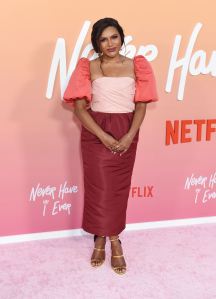 Mindy Kaling at the Los Angeles premiere of "Never Have I Ever" Season 3 held at Regency Village Theatre on August 11, 2022 in Los Angeles, California