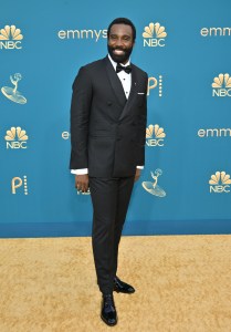 Tramell Tillman on the 2022 Emmy Awards red carpet.