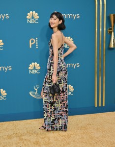 Jung Hoyeon on the 2022 Emmy Awards red carpet.