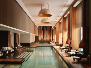 The wellness pool at the Aman in NYC.