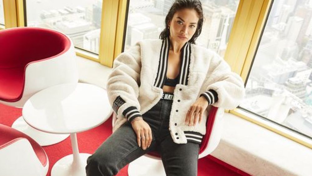 A look from the P.E. Nation x Ksubi collection.