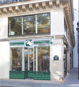 The Café Kitsuné Louvre takes up the colors of the Kitsuné Market during Paris Fashion Week.