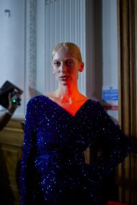 Backstage at Richard Quinn RTW Spring 2023