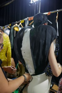Backstage at Richard Quinn RTW Spring 2023