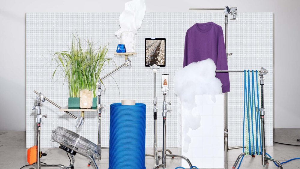 A collage-style mashup of innovations that won H&M's Global Change Awards.