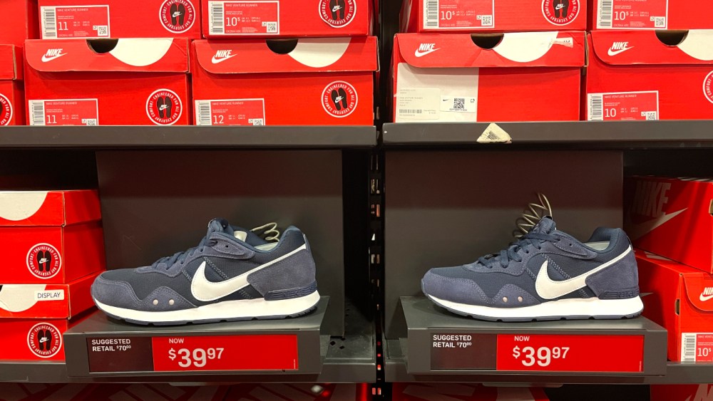 Shoppers worried about costs and inflation could eagerly take cut-price inventory off sneaker brands' hands.