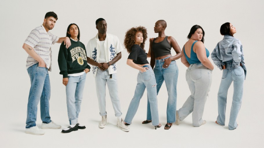 Abercrombie & Fitch Co., opening 60 stores across its brands, is seeing customers leaning into non-denim bottoms, including cargo pants.