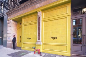 Outside Fendi’s Pop Up Shop in SoHo.