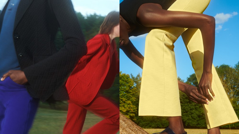 High Sport's spring 2023 collection, including its cult stretch pants (right).