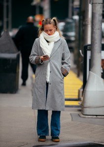 On the street in New York City.