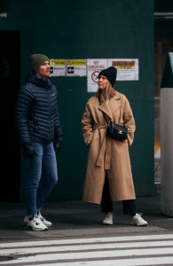 On the street in New York City.