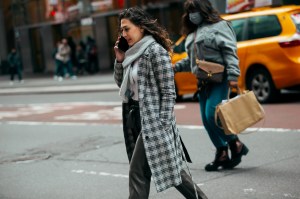 On the street in New York City.