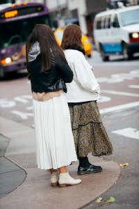 On the street in New York City.