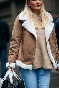 On the street in New York City.