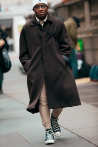 On the street in New York City.